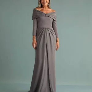 Vestido ceremonia hombros jaretas VICTORIA COLLECTION