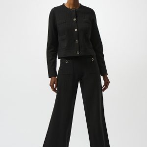 Pantalones de pierna recta de punto