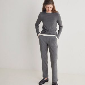 Pantalones regular fit afranelado