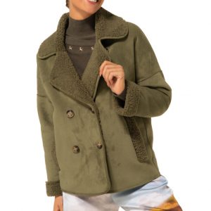 Chaqueta de efecto ante con forro de sherpa