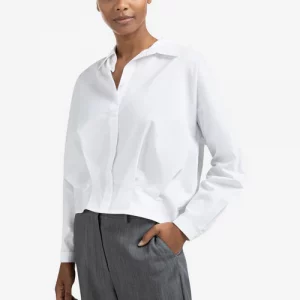 Blusa de popelina con detalles