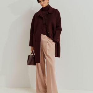 Abrigo de lana de corte regular LION OF PORCHES