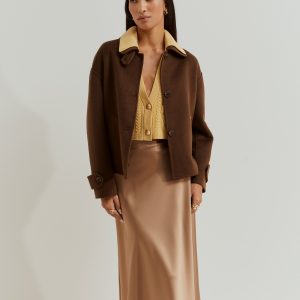 Abrigo corto en mezcla de lana LION OF PORCHES