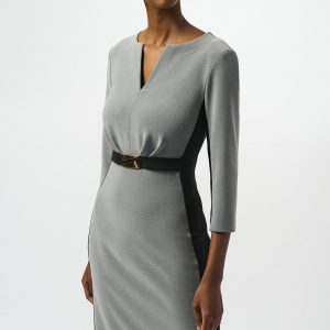 Vestido tubo de punto sedoso jaspeado JOSEPH RIBKOFF