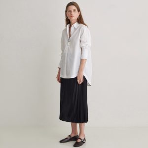 Camisa popelín algodón orgánico blanco YERSE