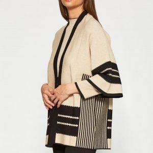 Cárdigan de punto abierto con detalles gráficos VAN-DOS