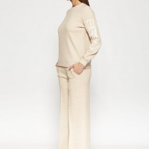 Pantalón de punto ancho con costura central VAN-DOS