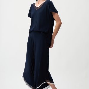 Mono culotte de pierna ancha con bloques de color y punto sedoso JOSEPH RIBKOFF