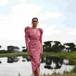 Vestido midi estampado HORIA MAGNOLIA KOBUS