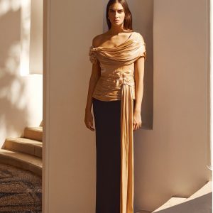 Conjunto top y falda lapiz MAESTRI HAUTE COUTURE