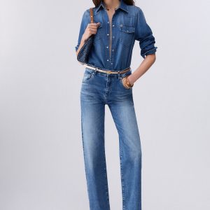 Vaqueros rectos de cintura alta LIUJO