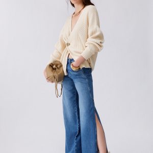 Vaqueros acampanados con aberturas laterales LIUJO