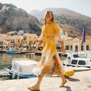 Vestido camisero estampado Grecia  TWINS FANTASY