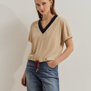 Camiseta de manga corta de lyocell y algodón LION OF PORCHES