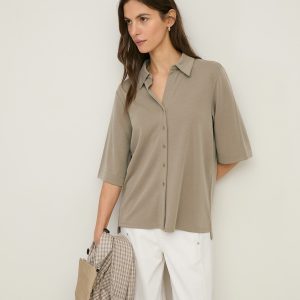 Camisa fluida manga corta YERSE