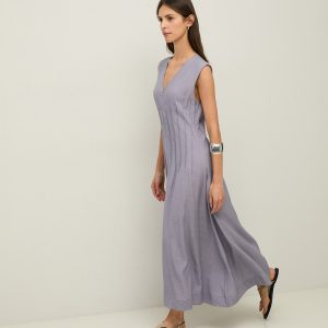Vestido largo plisado YERSE