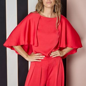 Conjunto de invitada pantalón con camisa de capa ALBA CONDE