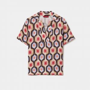 Blusa de manga corta con estampado geométrico LION OF PORCHES