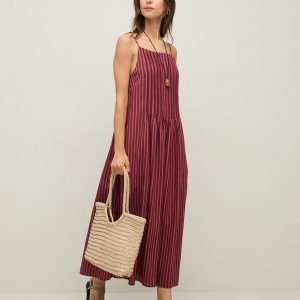 Vestido tirantes midi rayas YERSE