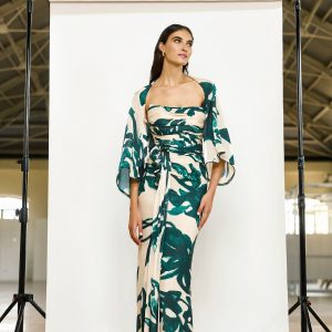 Vestido de ceremonia drapeado con bolero TWINS FANTASY