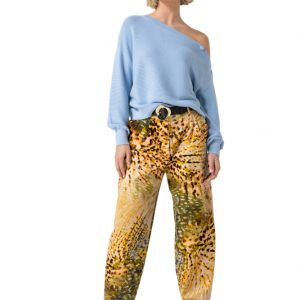 Pantalones de algodón ajustados, de cintura media CAROLINE BISS