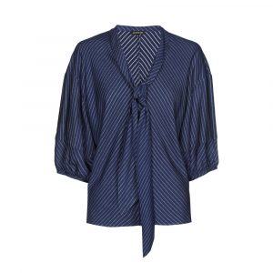 Blusa vaporosa de rayas con pañuelo CAROLINE BISS