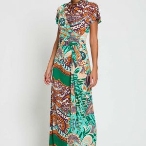 Vestido asimétrico GUSPA COLOUR NUDE