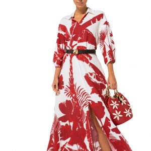 Vestido largo con estampado CAROLINE BISS