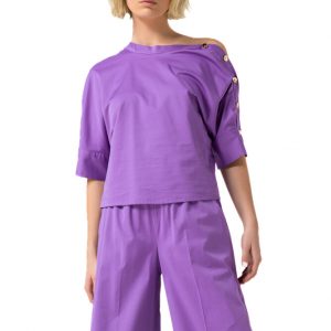 Top de algodón fino con detalle en las mangas CAROLINE BISS