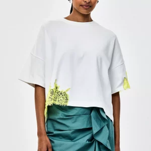 Camiseta de manga corta puntilla CKS