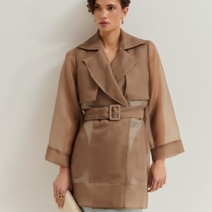 Gabardina corta con transparencia LION OF PORCHES