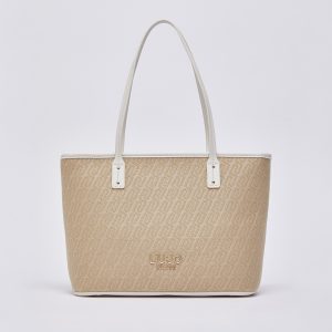 Bolso de hombro mediano de jacquard LIUJO