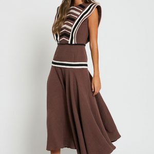 Vestido en bambula SIREN COLOUR NUDE