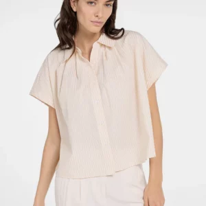 Blusa sin mangas a rayas con detalle de botones YAYA