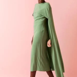 VESTIDO CRISANTEMO VERDE COOSY