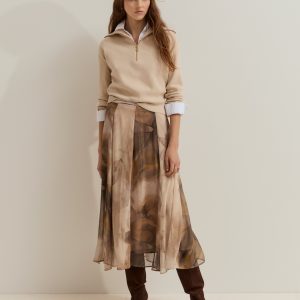 Falda midi estampada LION OF PORCHES