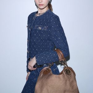 Bolso satchel tamaño mediano jacquard LIUJO BAGS