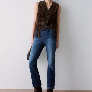Vaqueros bootcut con botones de joya LIUJO