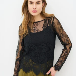 Blusa de encaje Negra Essie NÜ DENMARK