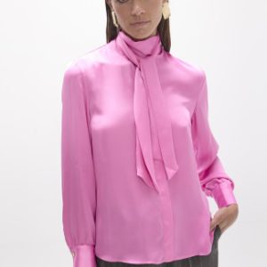 Camisa fluida lazada rosa LOLA CASADEMUNT
