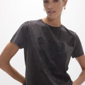 Camiseta leopardo en strass LOLA CASADEMUNT