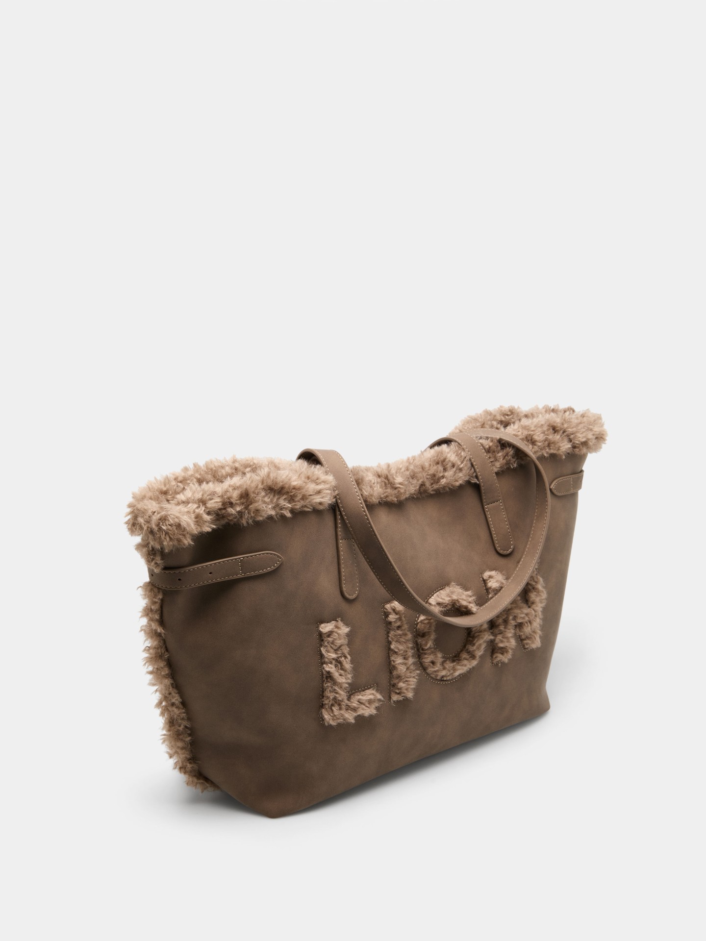 Bolso grande tipo tote con forro de piel LION OF PORCHES - Imagen 2