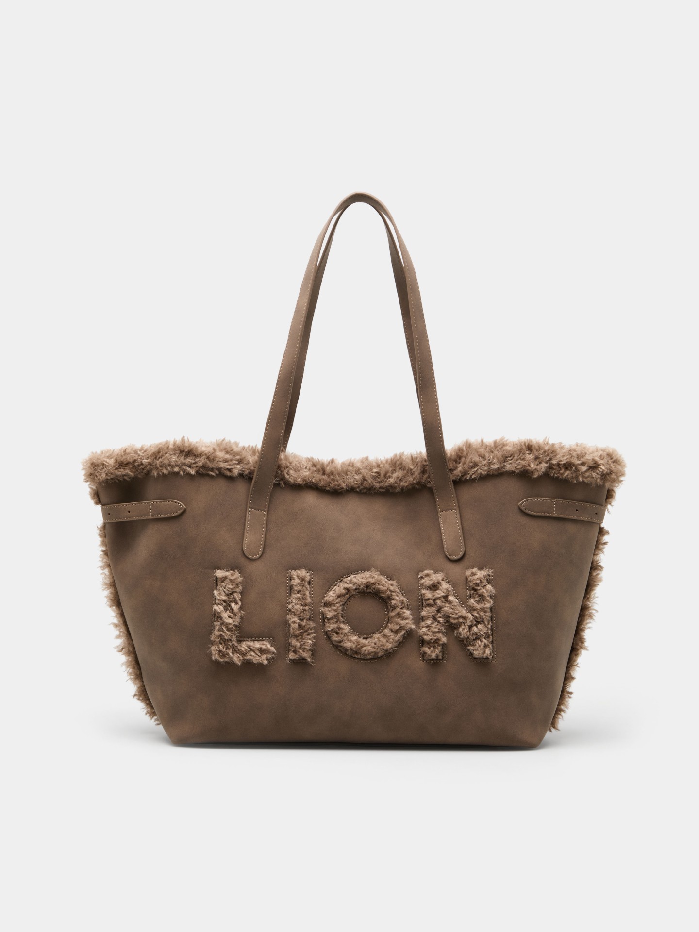 Bolso grande tipo tote con forro de piel LION OF PORCHES - Imagen 1