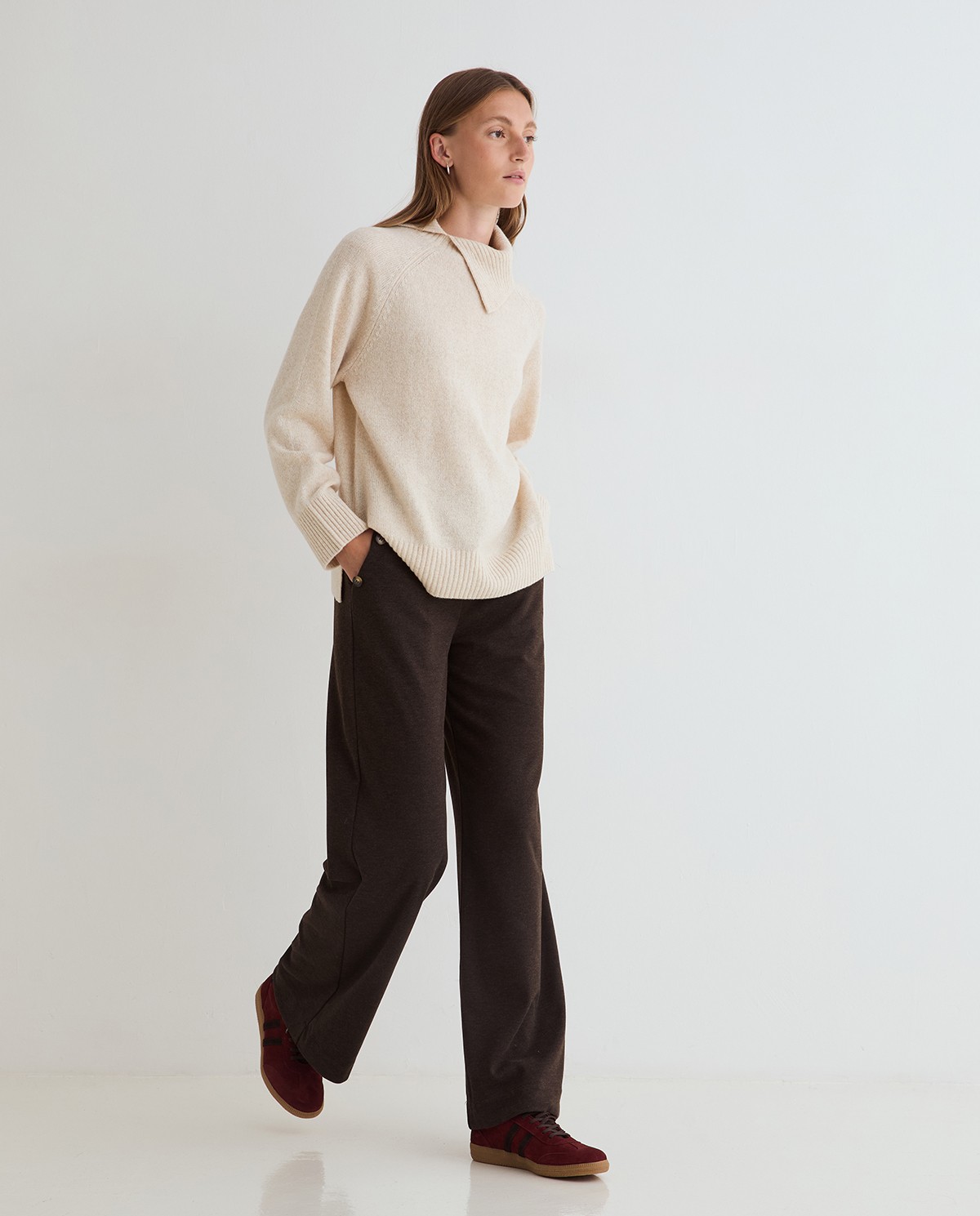 PANTALÓN ANCHO DE PUNTO YERSE - Imagen 2