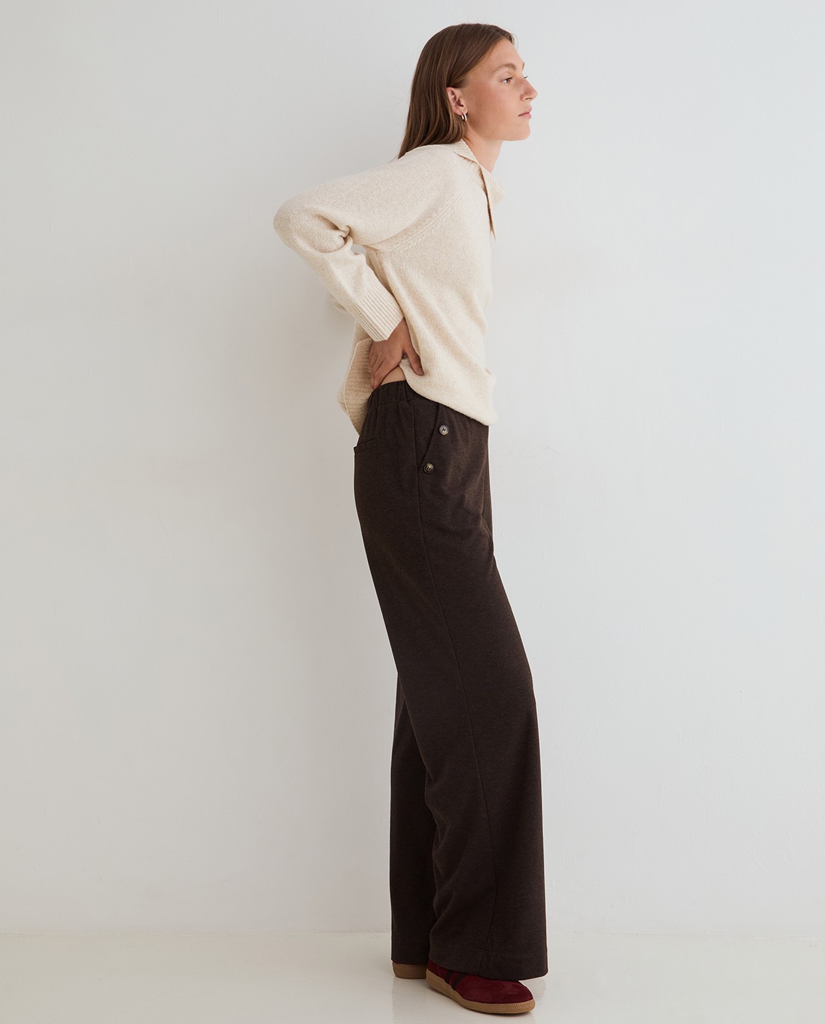 PANTALÓN ANCHO DE PUNTO YERSE - Imagen 3