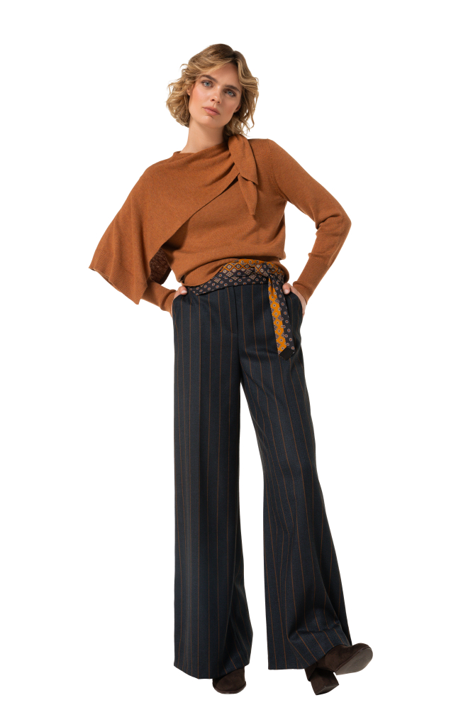 Pantalones de estilo urbano con cinturón de lazo, cintura normal CAROLINE BISS - Imagen 1
