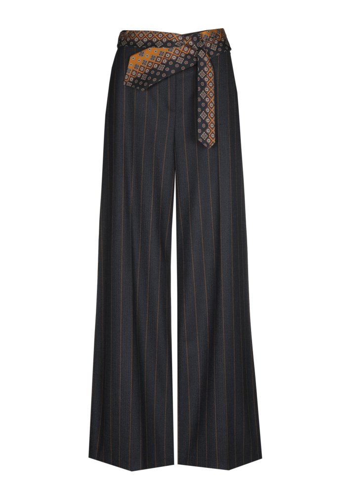 Pantalones de estilo urbano con cinturón de lazo, cintura normal CAROLINE BISS - Imagen 3