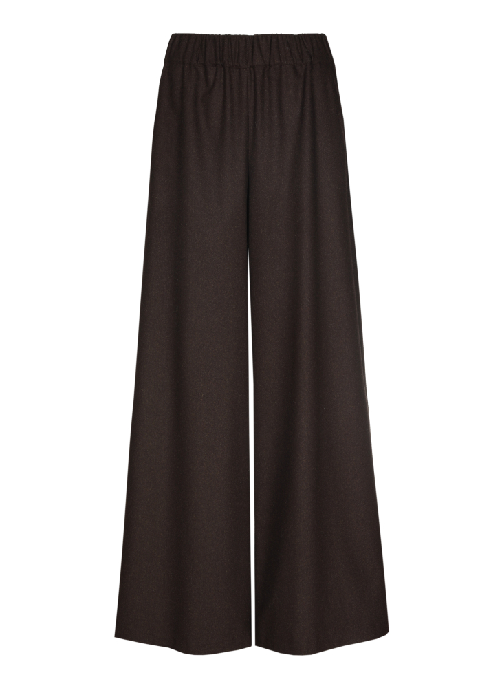 Pantalones palazzo de franela con cintura elástica CAROLINE BISS - Imagen 1