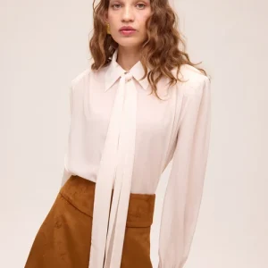 ALLURE WHITE - Camisa gasa textura color blanco MIOH