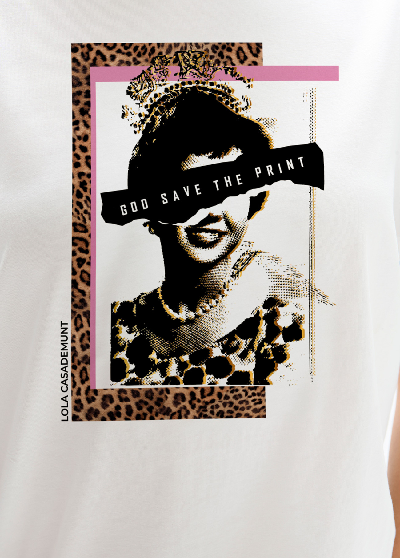 Camiseta blanca estampada LOLA CASADEMUNT - Imagen 2